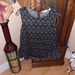 New York and Company Sleeveless Peplum Blouse